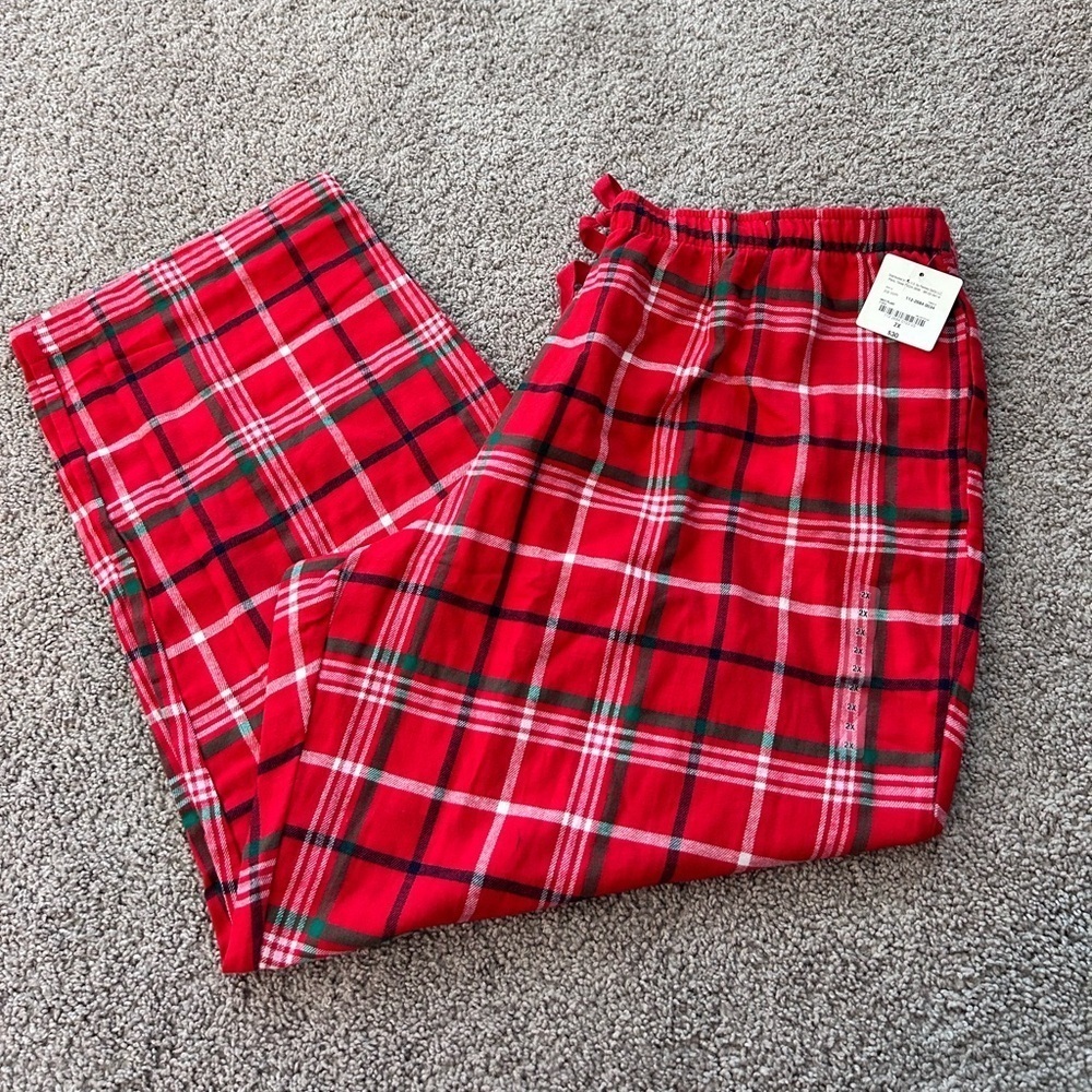 Sleep Chic Women’s or Men’s Plaid Christmas 
PJ’S  Bottoms Holiday

Size 2X
NWT